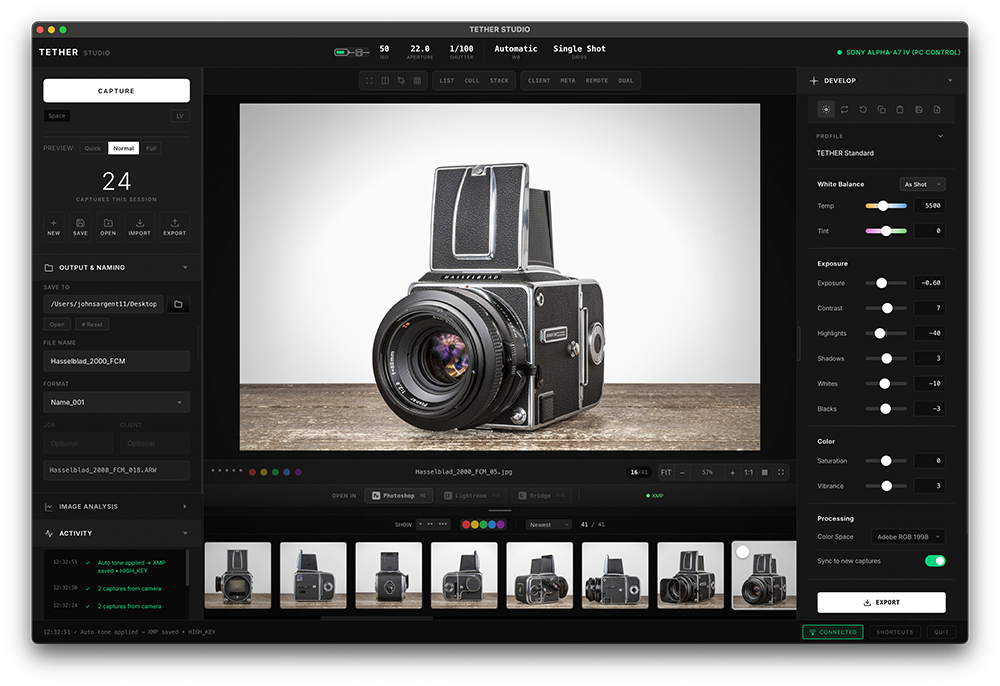 Client View on a second screen