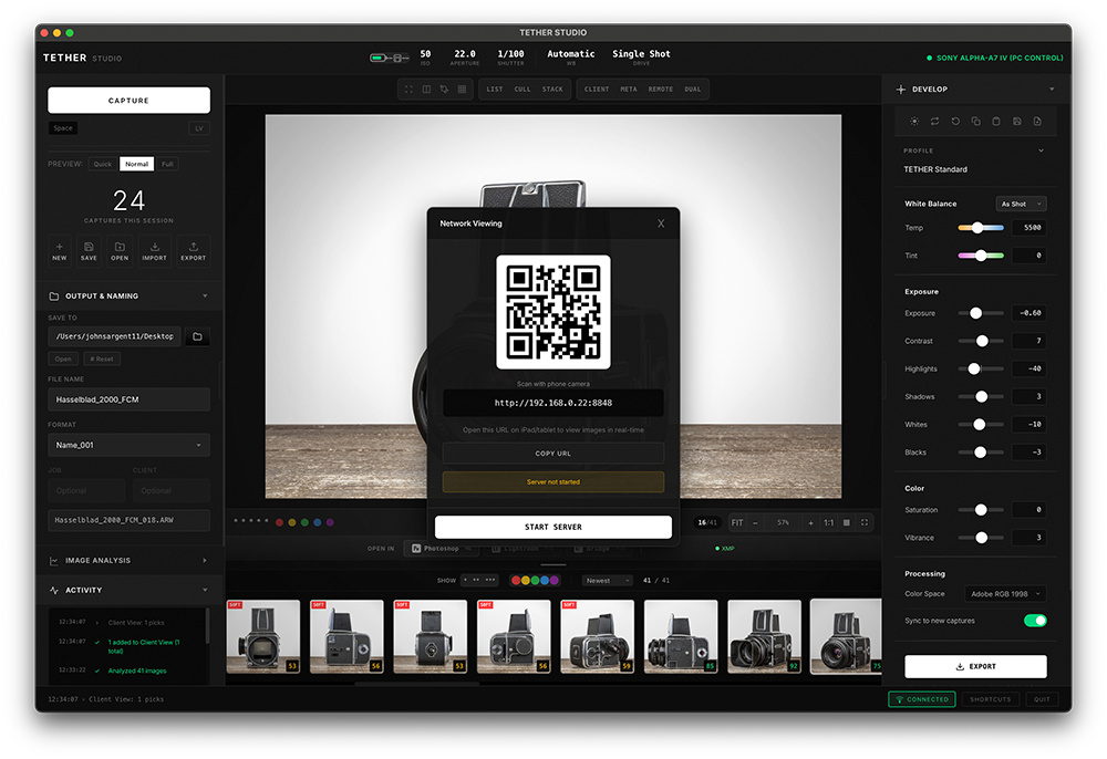 Client View QR